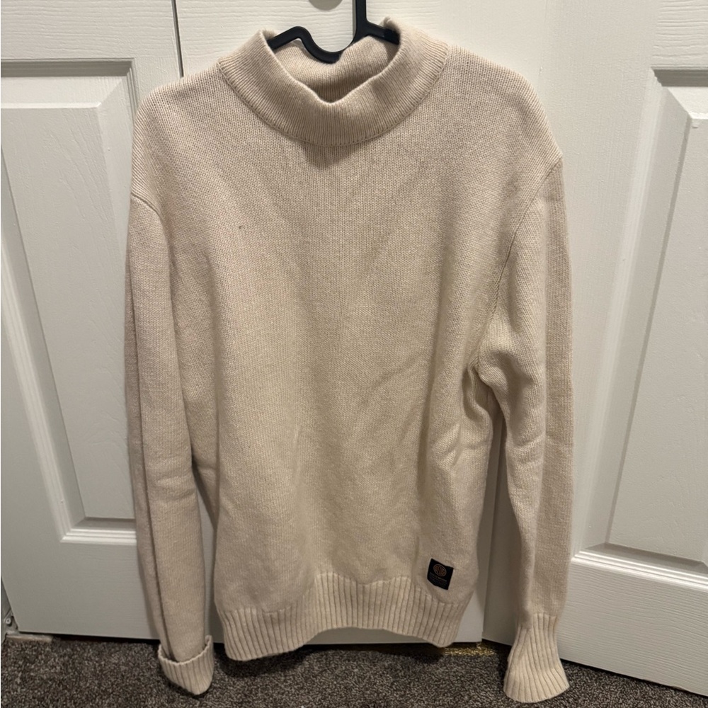 Deus Men's Cream Turtleneck Sweater size Large